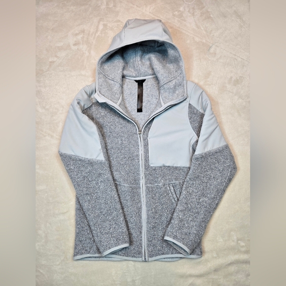 Lululemon Athletica Heathered Gray Hooded Jacket - Picture 1 of 7